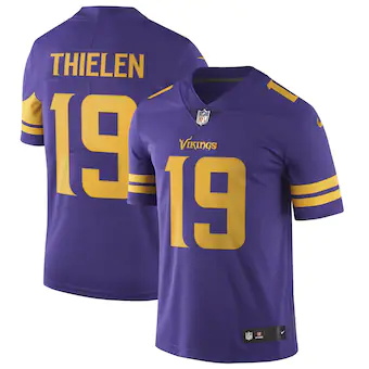 mens nike adam thielen purple minnesota vikings vapor untou